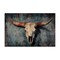 Stupell Industries Antique Distressed Cow Skull Canvas, design by Nina Blue